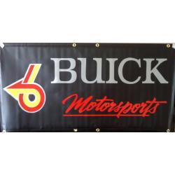 Buick Power6 Motorsports premium 13 oz vinyl banner black with red, yellow and silver lettering 4 FT x 2 FT